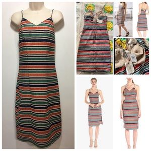 Moon River Backless Midi Dress with Side Slits Sleeveless Dress. Orange